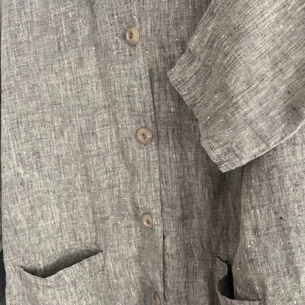 Flax Shacket Jacket Tunic Button Down - image 2